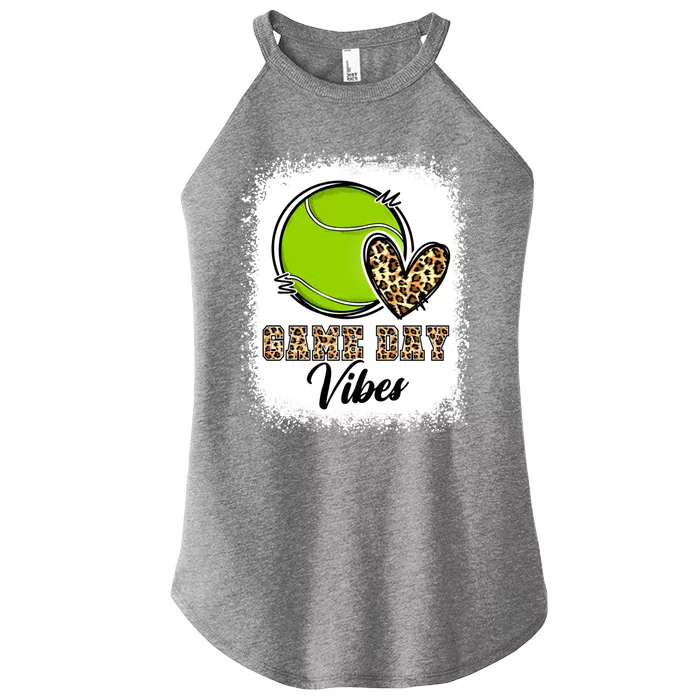 Bleached Tennis Game Day Vibes Tennis Mom Game Day Season Meaningful Gift Women’s Perfect Tri Rocker Tank