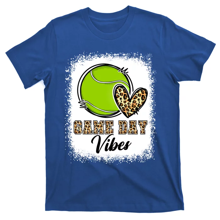 Bleached Tennis Game Day Vibes Tennis Mom Game Day Season Gift T-Shirt