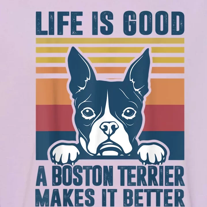 Boston Terrier Gifts For Women Men Boston Terrier Dad Mom Garment-Dyed Sweatshirt