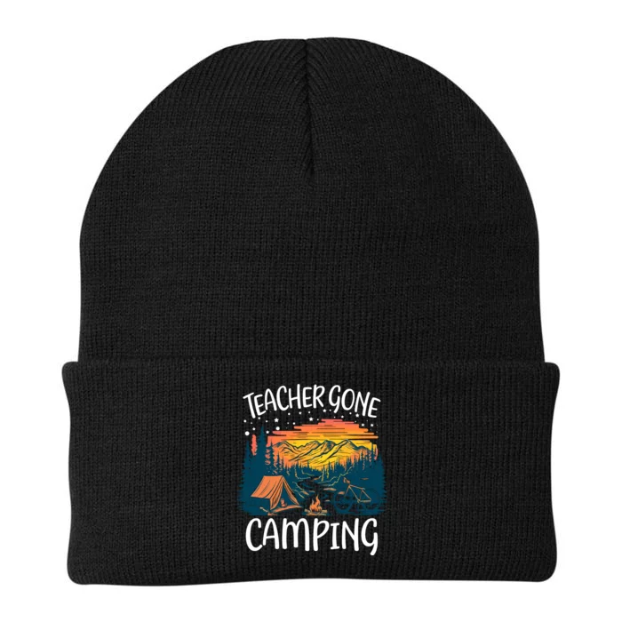 Best Teacher Gone Camping Knit Cap Winter Beanie