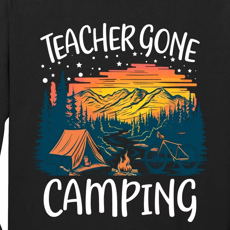 Best Teacher Gone Camping Tall Long Sleeve T-Shirt