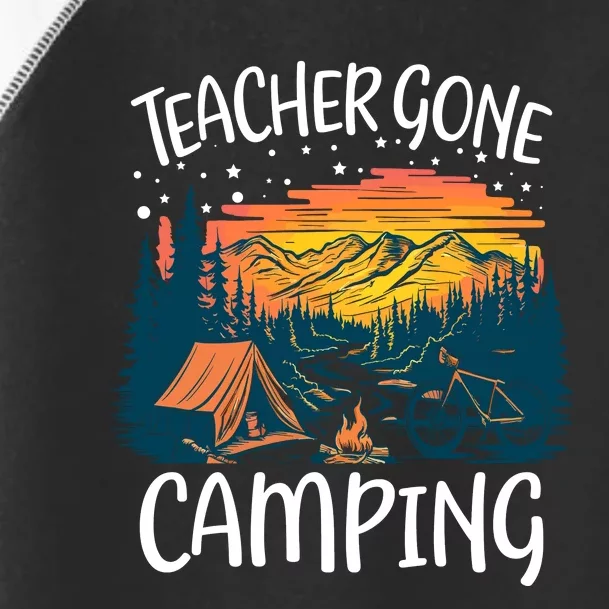 Best Teacher Gone Camping Toddler Fine Jersey T-Shirt