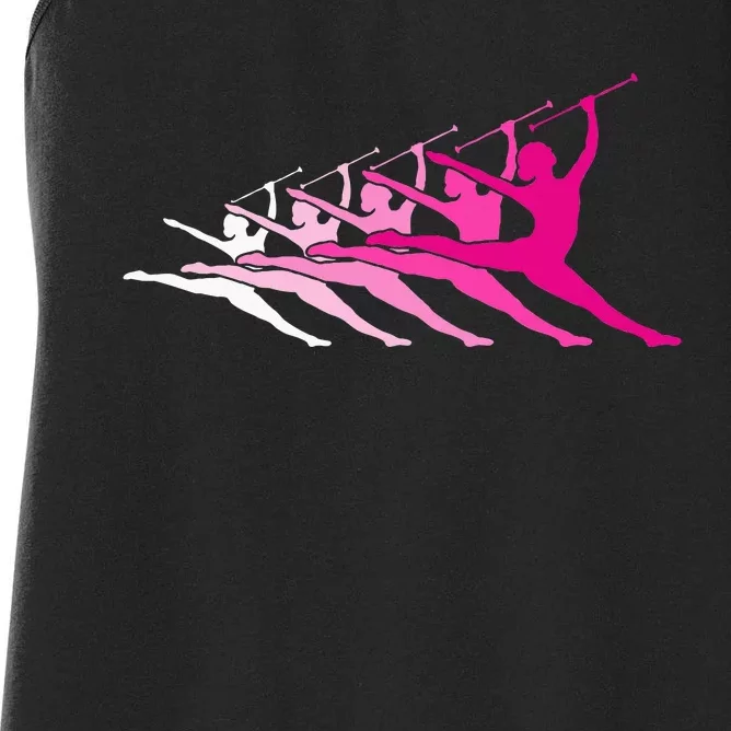 Baton Twirlers Girl Funny Baton Twirling Cute Women's Racerback Tank