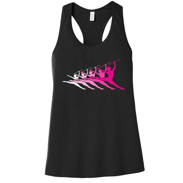 Baton Twirlers Girl Funny Baton Twirling Cute Women's Racerback Tank