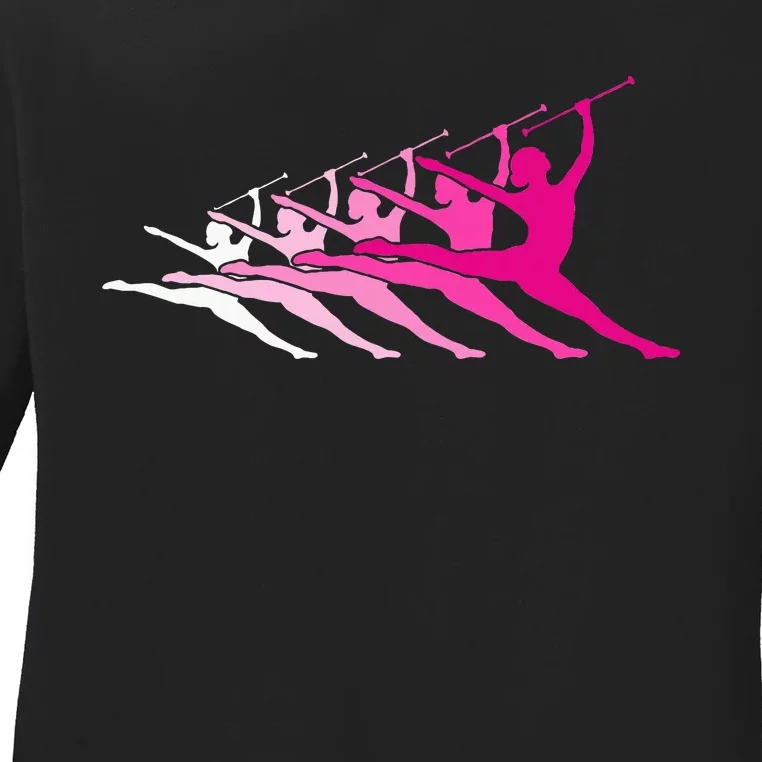 Baton Twirlers Girl Funny Baton Twirling Cute Ladies Long Sleeve Shirt