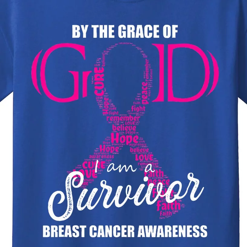 By The Grace Of God I am a Breast Cancer Survivor Kids T-Shirt