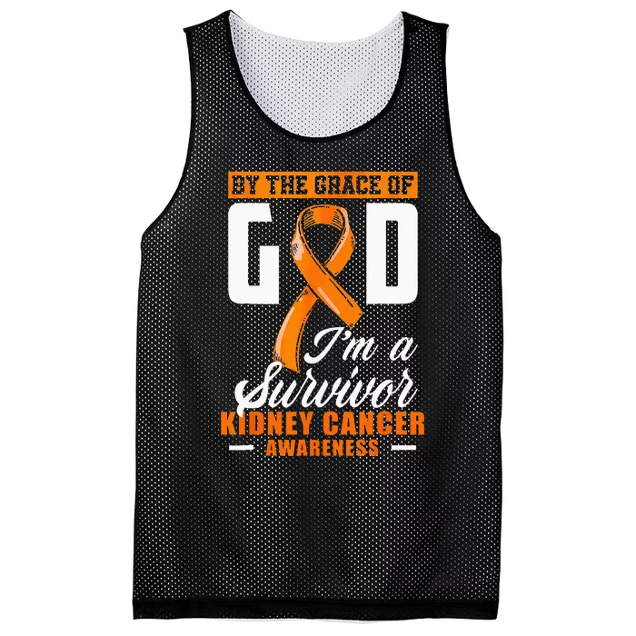 By The Grace God Im A Survivor Kidney Cancer Survivor Mesh Reversible Basketball Jersey Tank