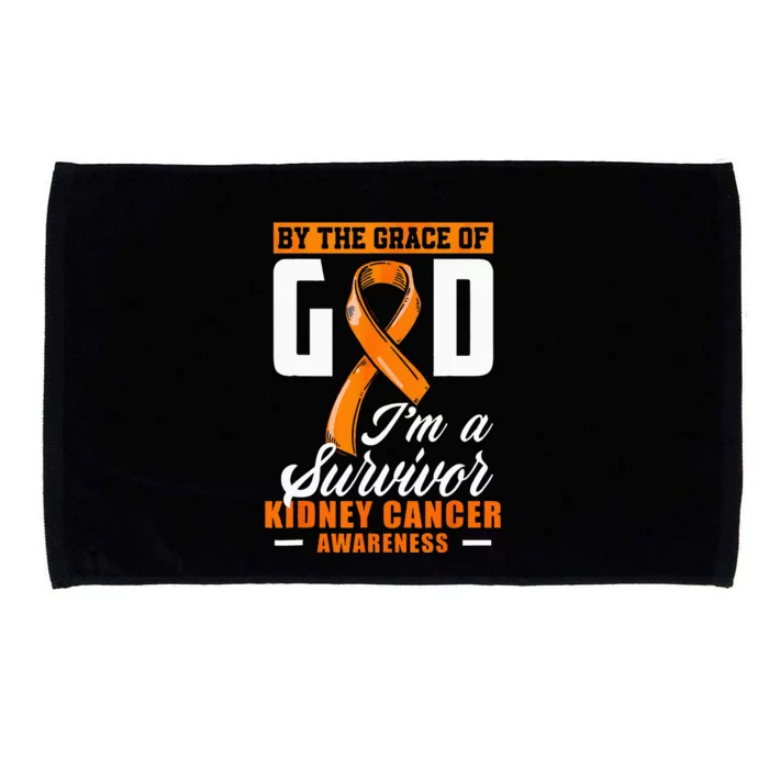 By The Grace God Im A Survivor Kidney Cancer Survivor Microfiber Hand Towel