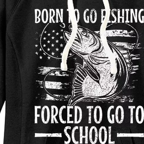 Born To Go Fishing Bass Fish Fisherman Women's Fleece Hoodie