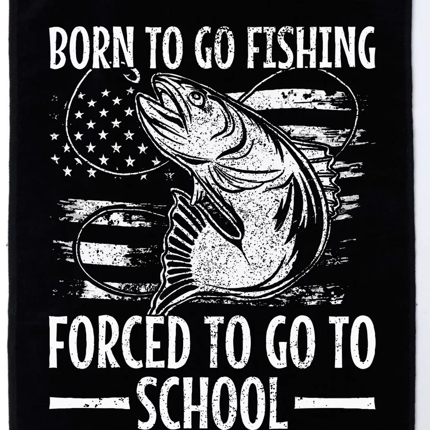 Born To Go Fishing Bass Fish Fisherman Platinum Collection Golf Towel