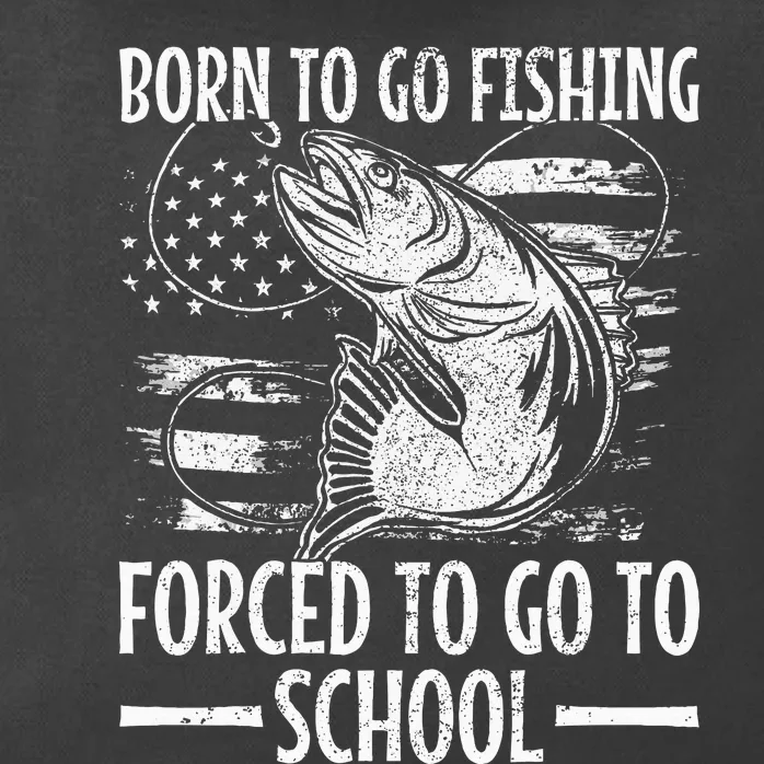 Born To Go Fishing Bass Fish Fisherman Zip Tote Bag