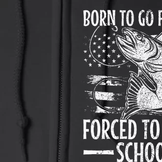 Born To Go Fishing Bass Fish Fisherman Full Zip Hoodie