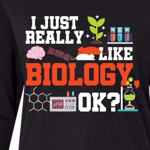 Biology Teacher Gift Science Student Biology Womens Cotton Relaxed Long Sleeve T-Shirt