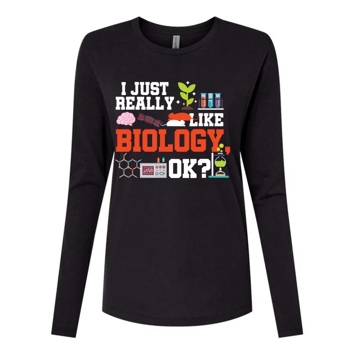 Biology Teacher Gift Science Student Biology Womens Cotton Relaxed Long Sleeve T-Shirt