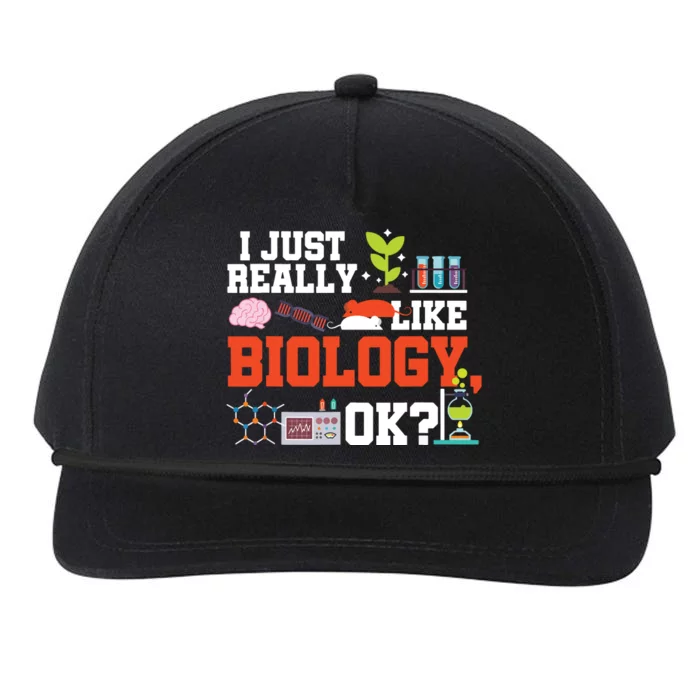 Biology Teacher Gift Science Student Biology Snapback Five-Panel Rope Hat