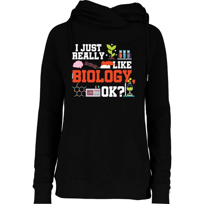 Biology Teacher Gift Science Student Biology Womens Funnel Neck Pullover Hood