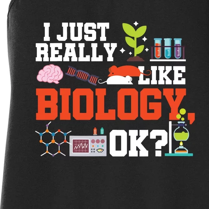 Biology Teacher Gift Science Student Biology Women's Racerback Tank