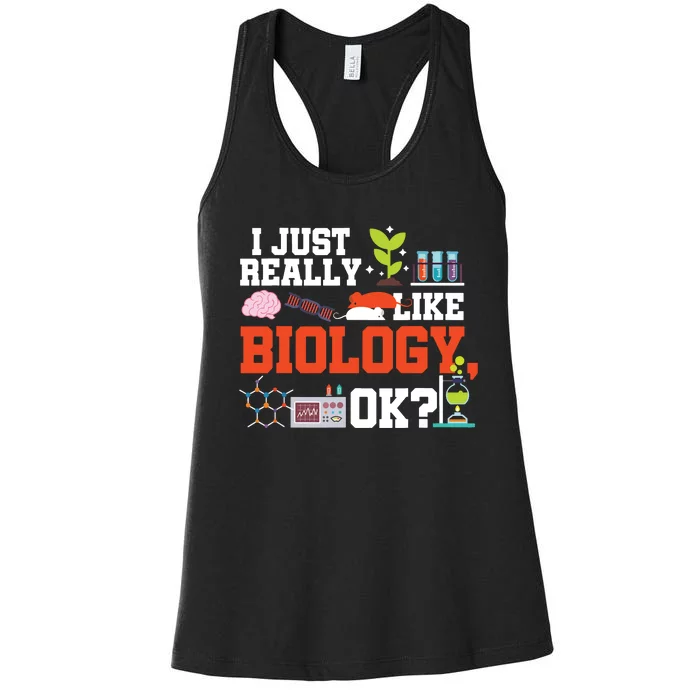 Biology Teacher Gift Science Student Biology Women's Racerback Tank