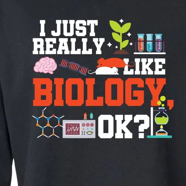 Biology Teacher Gift Science Student Biology Cropped Pullover Crew