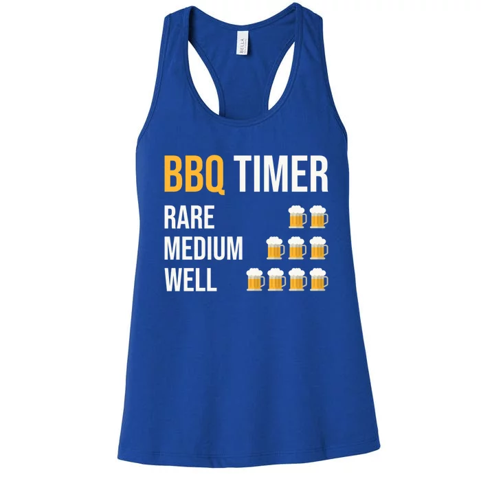 Bbq Timer Grilling Barbecue Grill Barbecue Gift Women's Racerback Tank