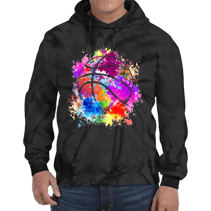 Basketball Teenagers Girls Teens Wo Baller Dunking Tie Dye Hoodie