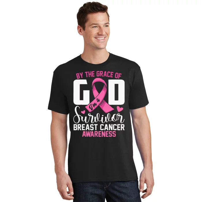 By The Grace God IM A Survivor Breast Cancer Survivor T-Shirt