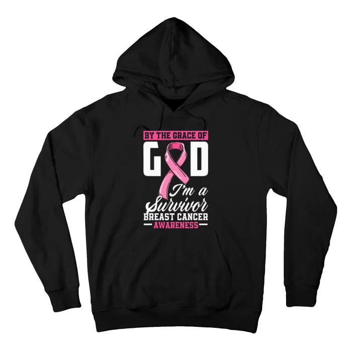 By The Grace God I'm A Survivor Breast Cancer Hoodie