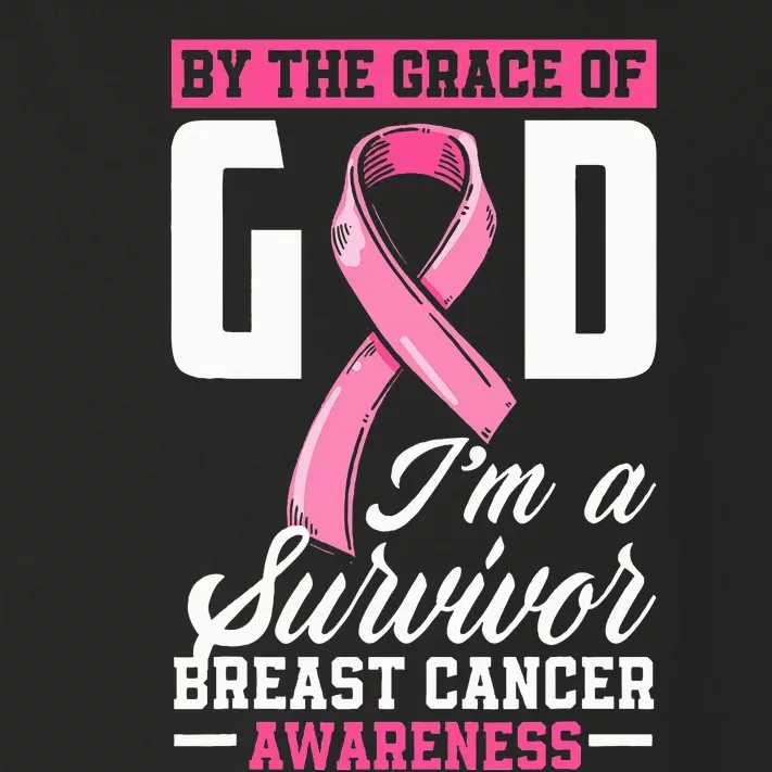 By The Grace God I'm A Survivor Breast Cancer Toddler Long Sleeve Shirt