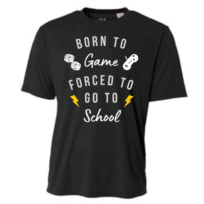 Born To Game Forced To Go To School Gamer Cooling Performance Crew T-Shirt