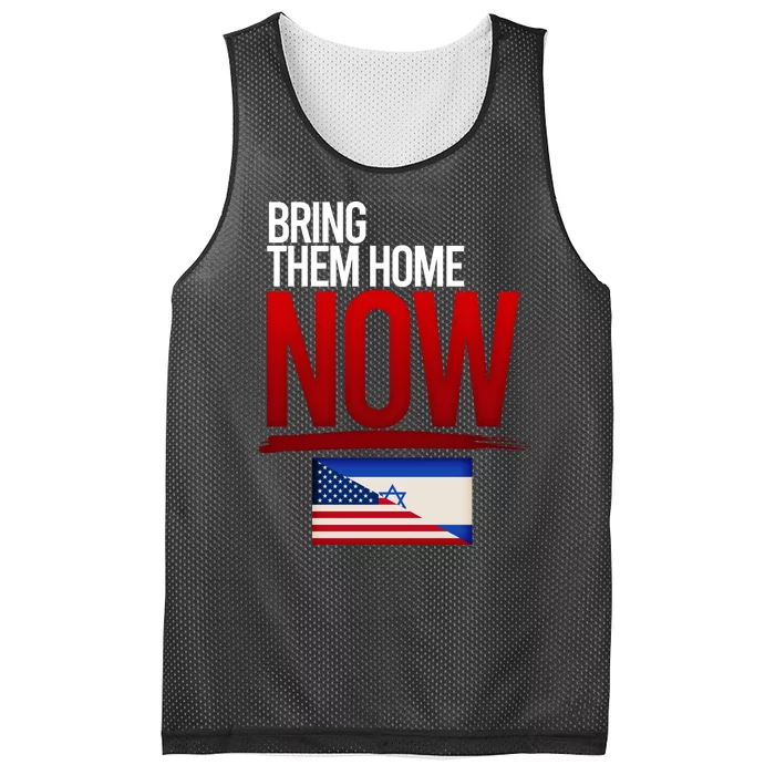 Bring Them Home Now Stand With Israel Mesh Reversible Basketball Jersey Tank