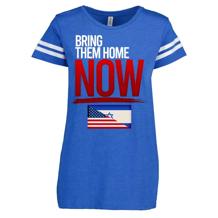 Bring Them Home Now Stand With Israel Enza Ladies Jersey Football T-Shirt