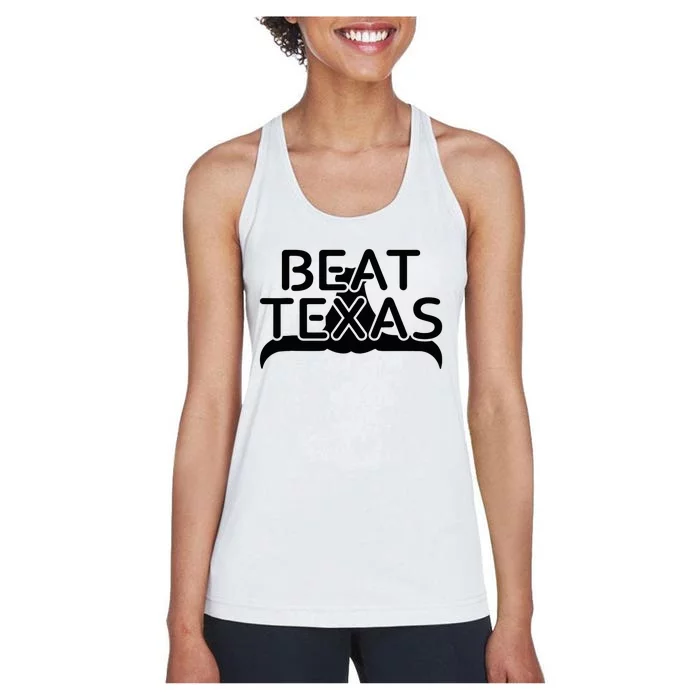 Beat Texas Horns Down Oklahoma Texas Red River Women's Racerback Tank