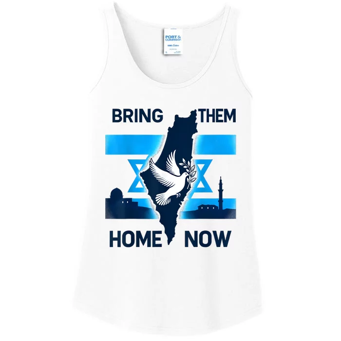 Bring Them Home Now! Stand With Israel Flag America Ladies Essential Tank