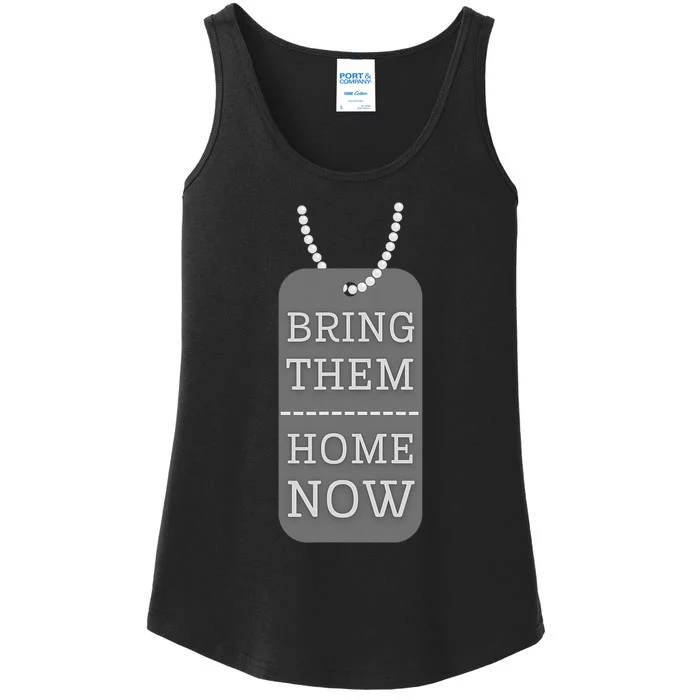 Bring Them Home Now Necklace Support Israel Jewish Idf Ladies Essential Tank