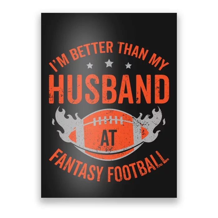 Better Than Husband Fantasy Football Poster