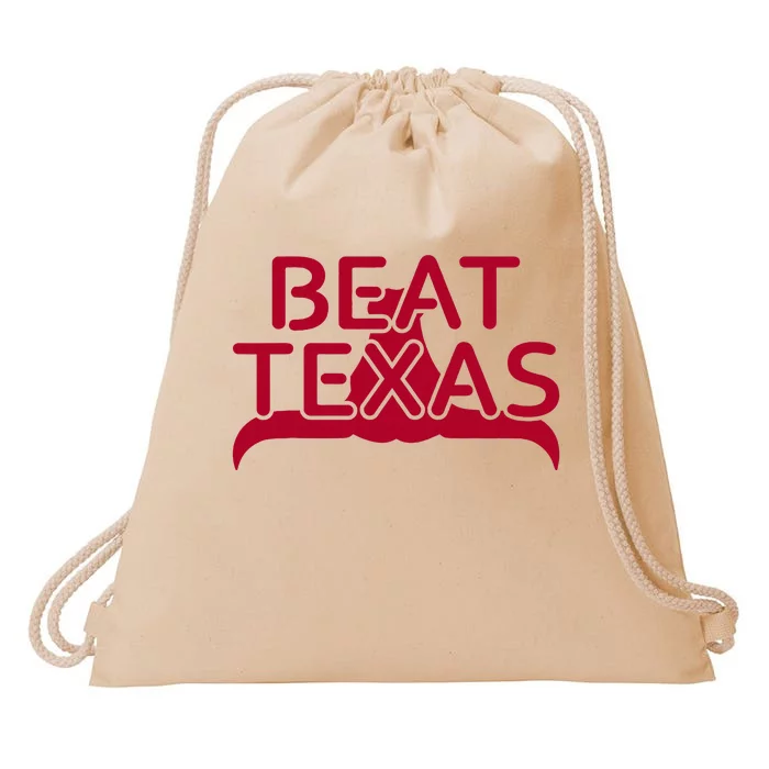 Beat Texas Horns Down Oklahoma Texas Red River Drawstring Bag