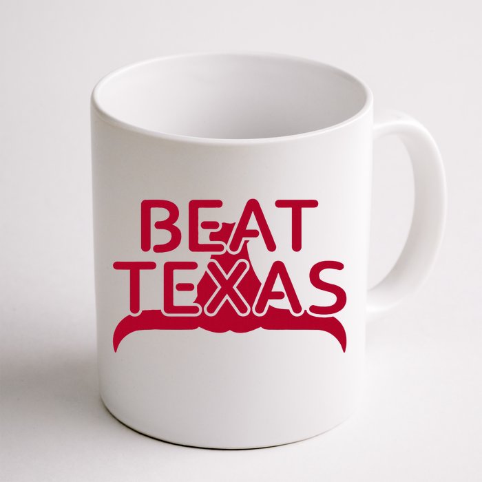 Beat Texas Horns Down Oklahoma Texas Red River Front & Back Coffee Mug