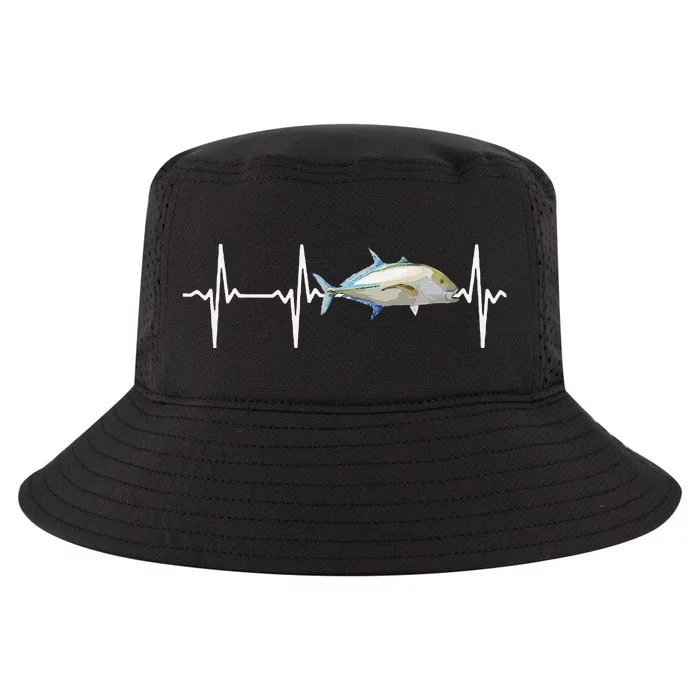 Bluefin Trevally Heartbeat For Saltwater Fish Fishing Lovers Cool Comfort Performance Bucket Hat