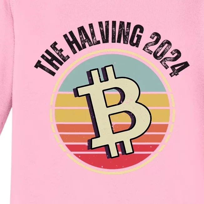 Bitcoin The Halving 2024 Baby Long Sleeve Bodysuit