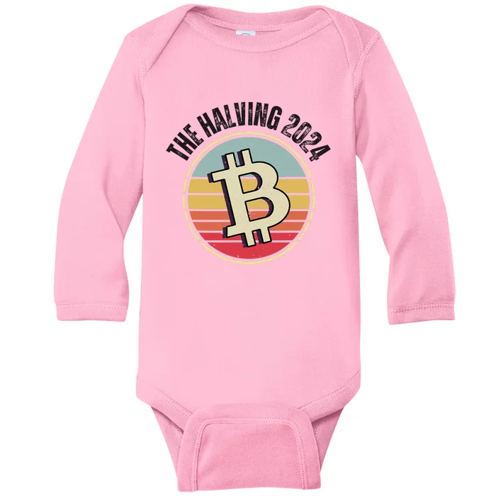 Bitcoin The Halving 2024 Baby Long Sleeve Bodysuit