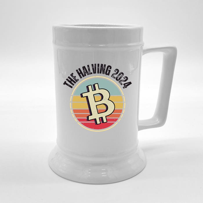 Bitcoin The Halving 2024 Front & Back Beer Stein