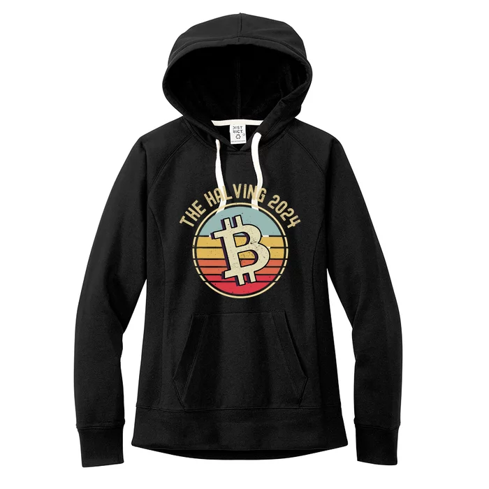 Bitcoin The Halving 2024 To The Moon Women's Fleece Hoodie