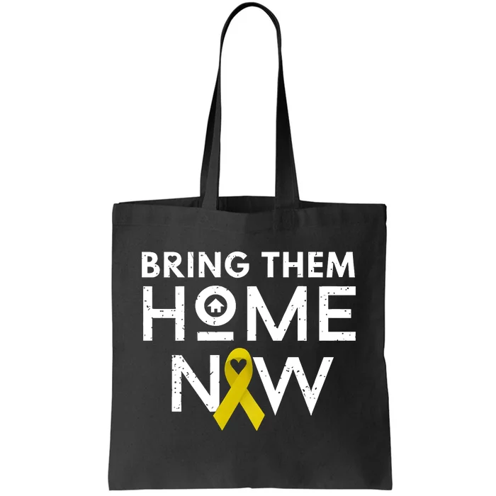 Bring Them Home Now Yellow Ribbon Heart Tote Bag