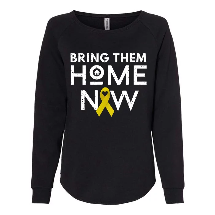 Bring Them Home Now Yellow Ribbon Heart Womens California Wash Sweatshirt