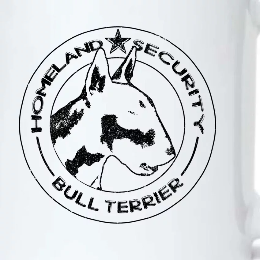 Bull Terrier Homeland Security Watchdog Guard Dog Security Gift Black Color Changing Mug