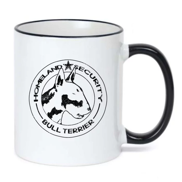 Bull Terrier Homeland Security Watchdog Guard Dog Security Gift Black Color Changing Mug