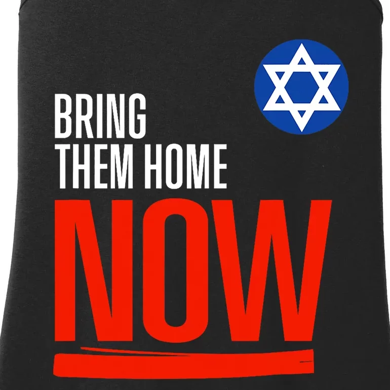 Bring Them Home Now! Stand With Israel Star Of David Ladies Essential Tank