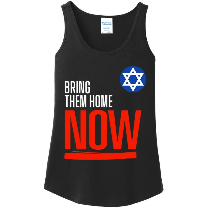 Bring Them Home Now! Stand With Israel Star Of David Ladies Essential Tank