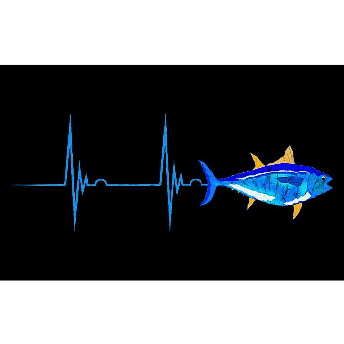 Bluefin Tuna Heartbeat Ekg Pulseline Deep Sea Fishing Bumper Sticker