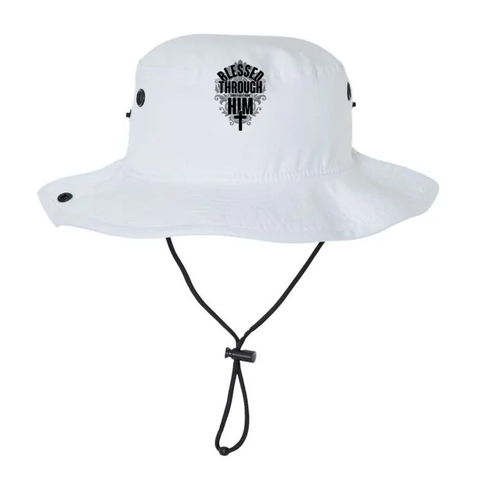 Blessed Through Him Christian Strong Legacy Cool Fit Booney Bucket Hat